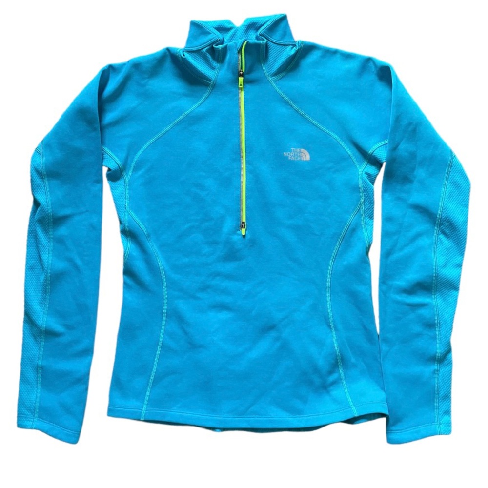 north face half zip sweat shirt/workout shirt! size small
